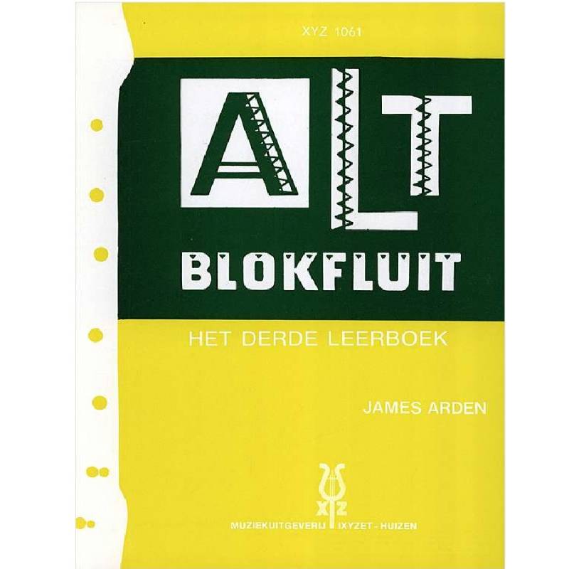 Altblokfluit - het derde leerboek - James Arden