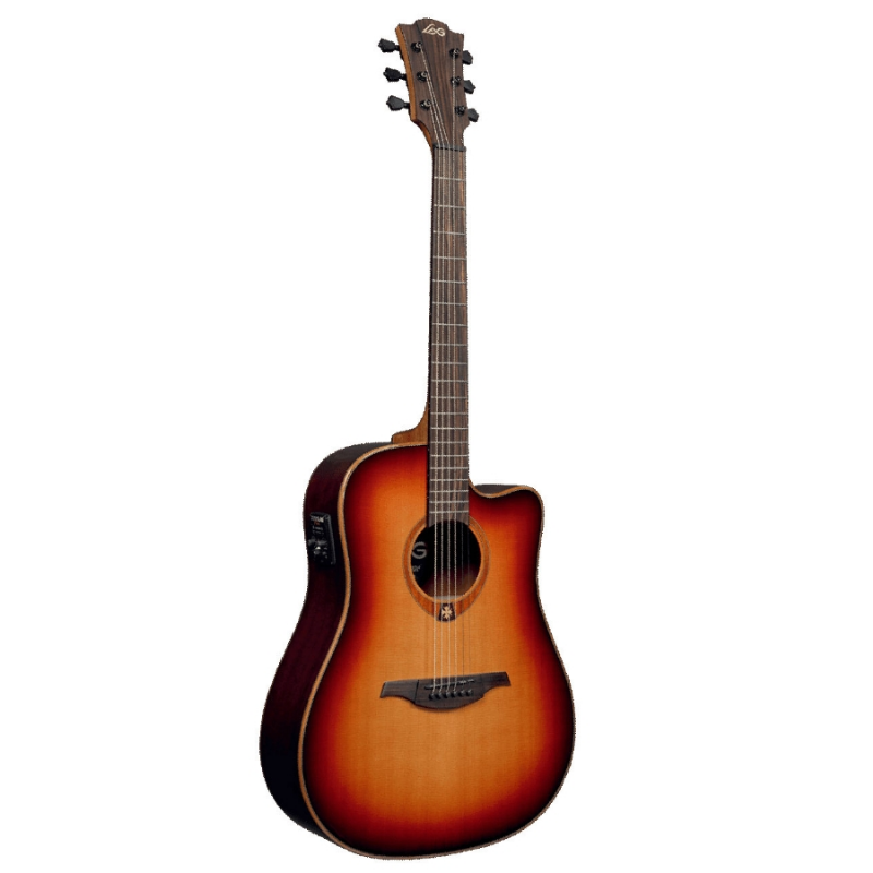 Lag T100DCE Western Gitaar - Sunburst