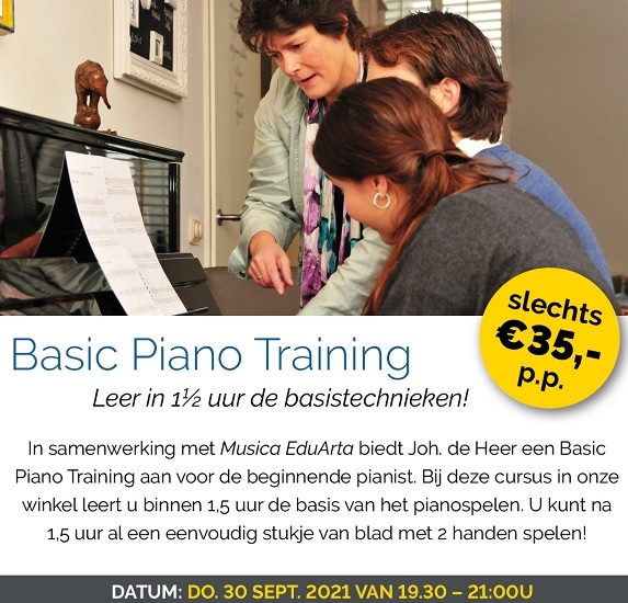 Aanmelding Basic Piano Training - 30 September 2021