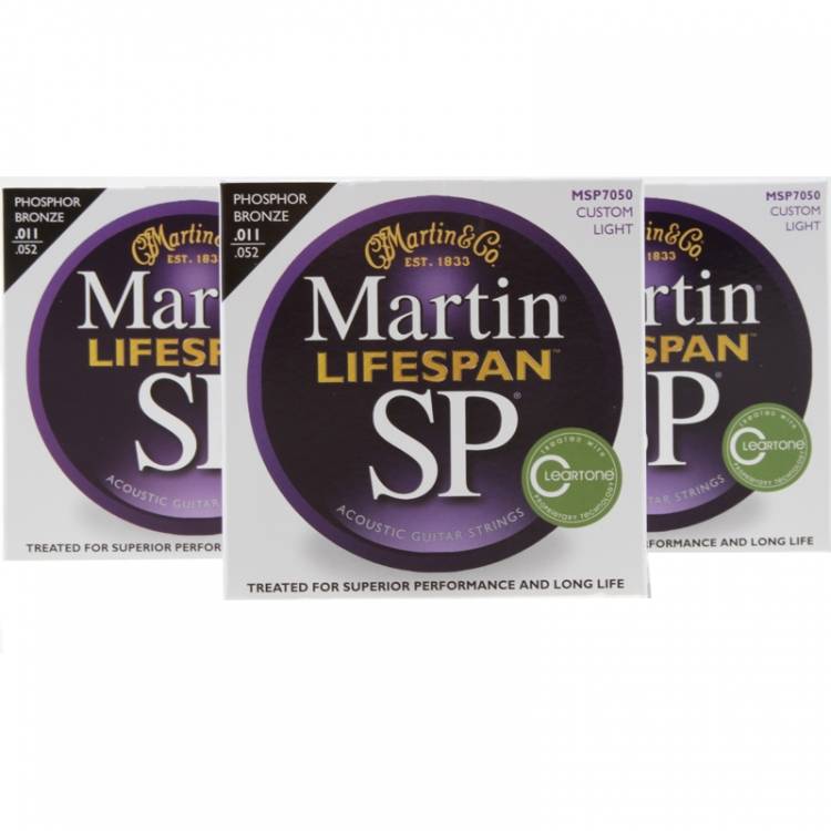 Martin MSP7050 Guitar String Triopack