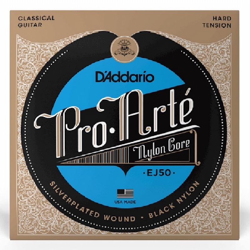 D'Addario EJ50 Black Nylon - Hard Tension