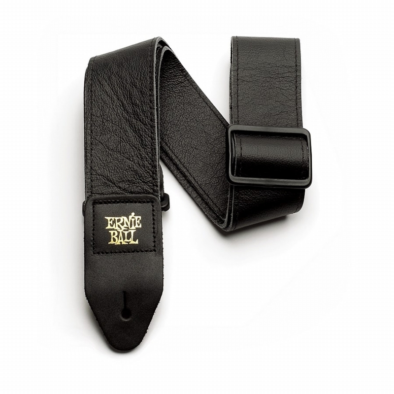 Ernie Ball 4134 Leather Guitar Strap - Black