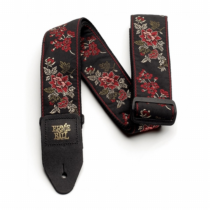 Ernie Ball 4142 Jacquard Gitaarband - Red Rose