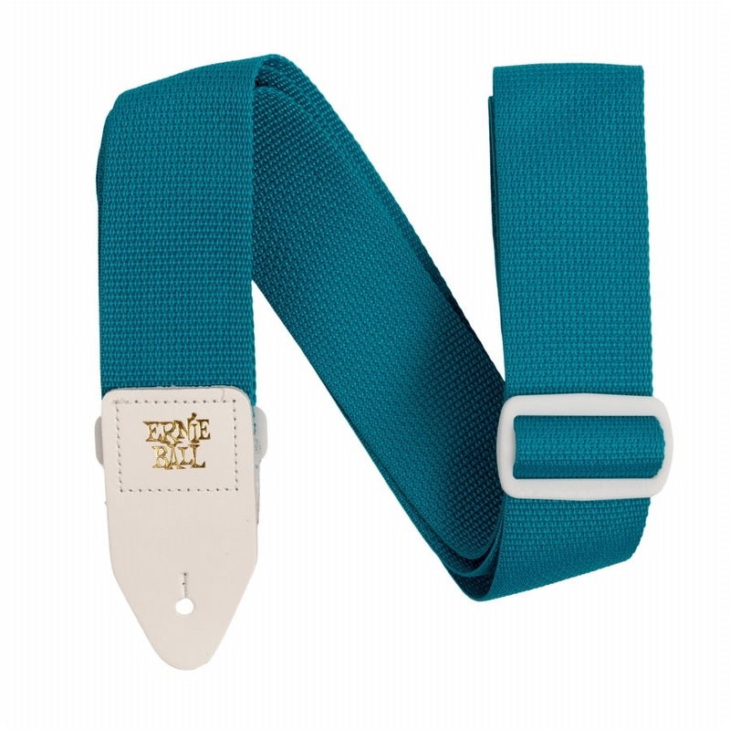 Ernie Ball 5349 Polypro Guitar Strap - Teal/White