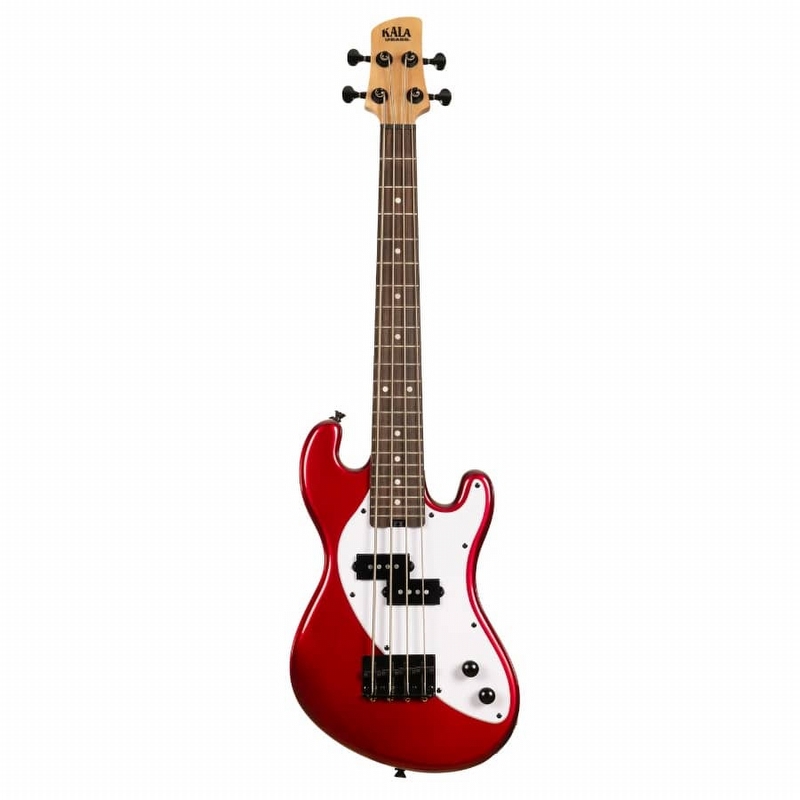 Kala UBASS-SB-RD-FS - 4-String Candy Apple Red Fretted