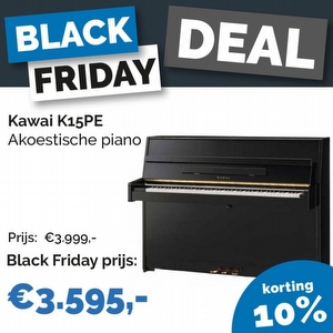 Kawai K-15E Piano - Polished Ebony