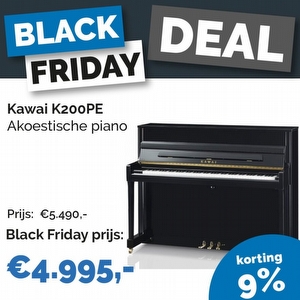 Kawai K-200 PE Piano Zwart Hoogglans