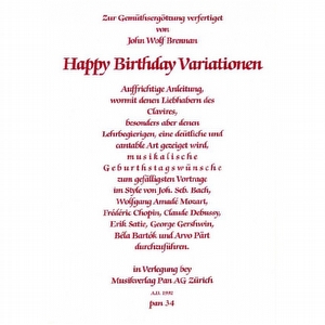 Pan 34, Happy Birthday Variationen