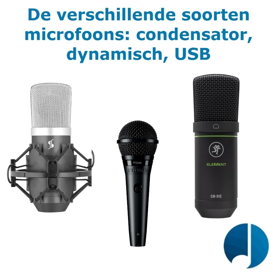 album Rauw Portret De verschillende soorten microfoons: dynamisch, condensator, USB